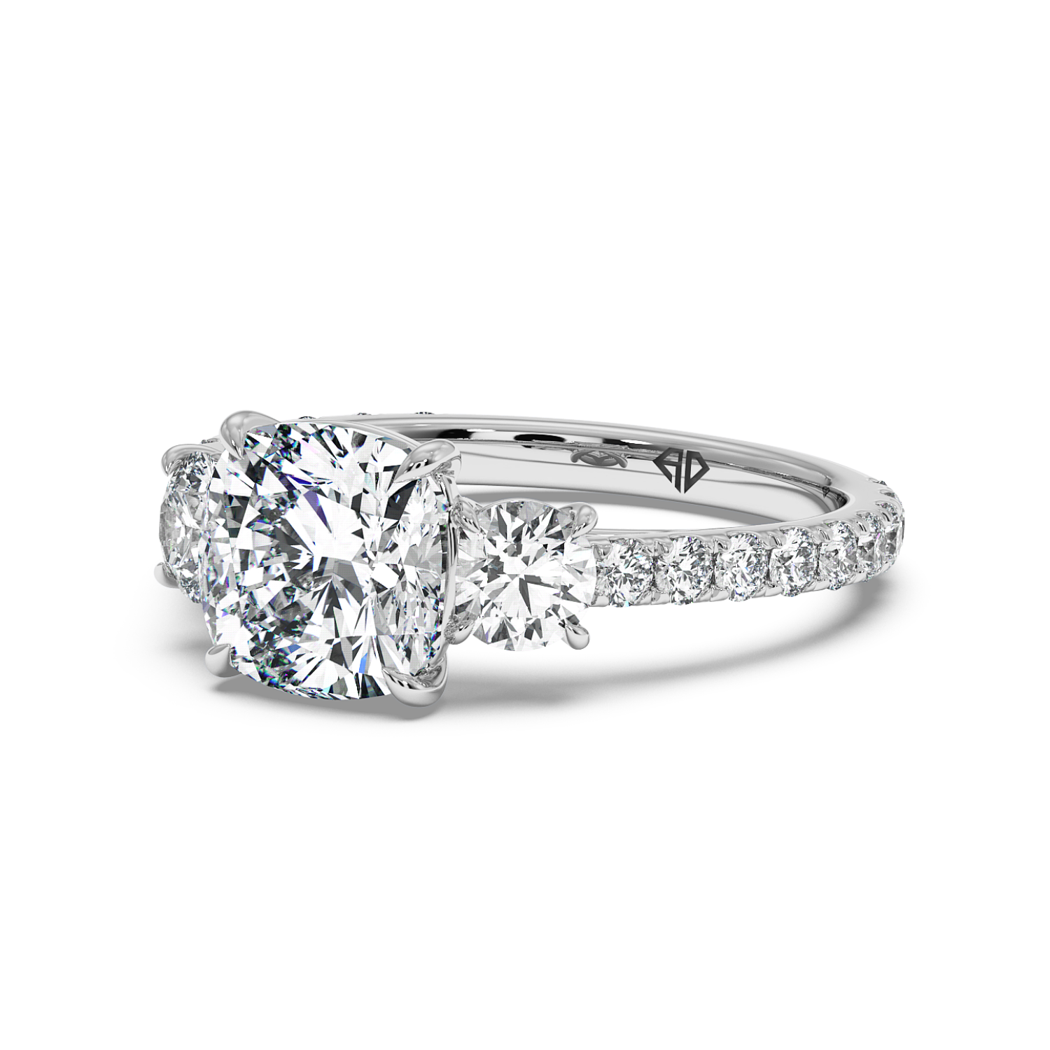 Platinum Blossom Engagement Ring
