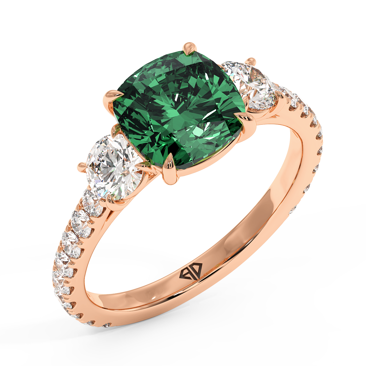 18K Rose Gold Blossom Engagement Ring