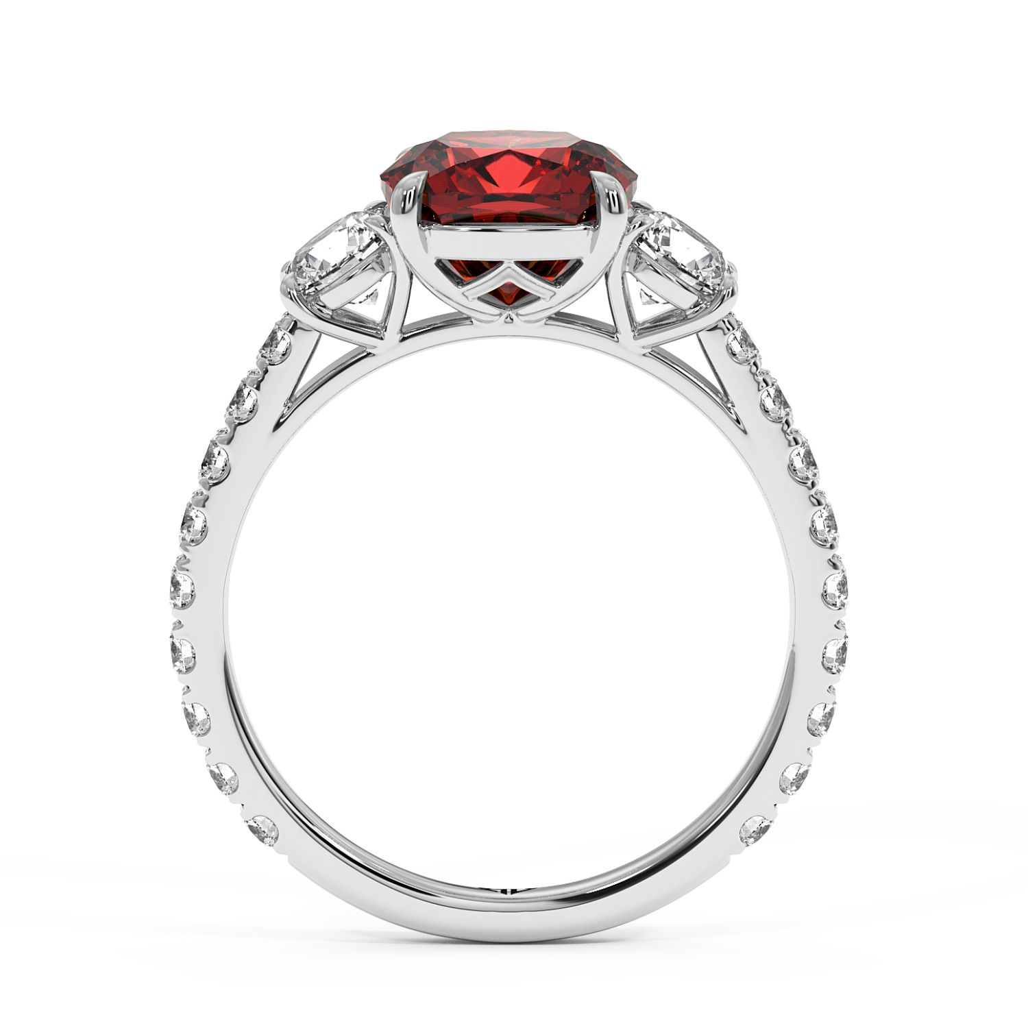 Platinum Blossom Engagement Ring