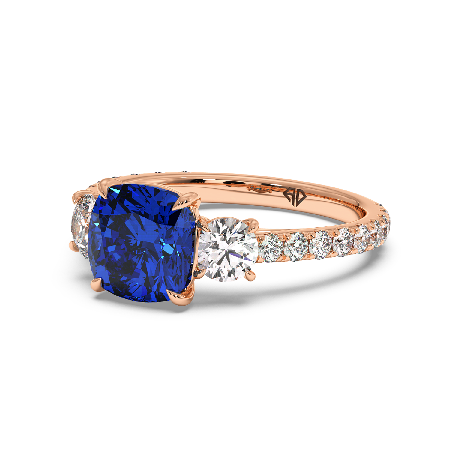 18K Rose Gold Blossom Engagement Ring