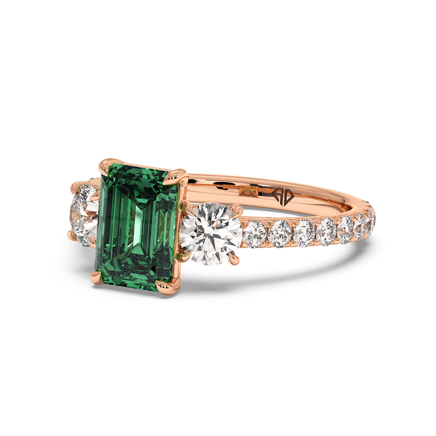 18K Rose Gold Blossom Engagement Ring