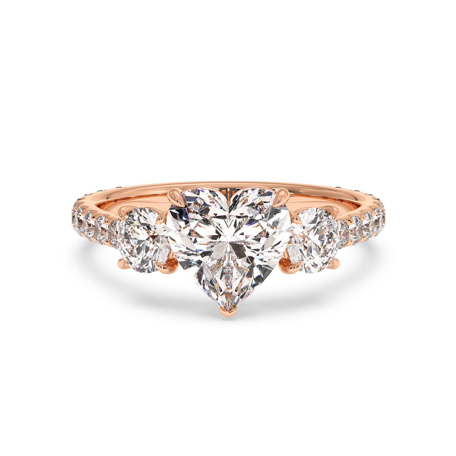 18K Rose Gold Blossom Engagement Ring