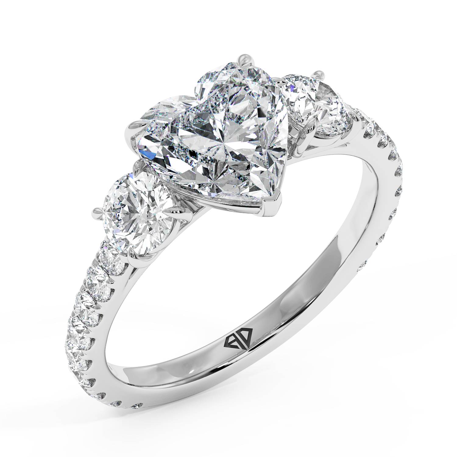 Platinum Blossom Engagement Ring