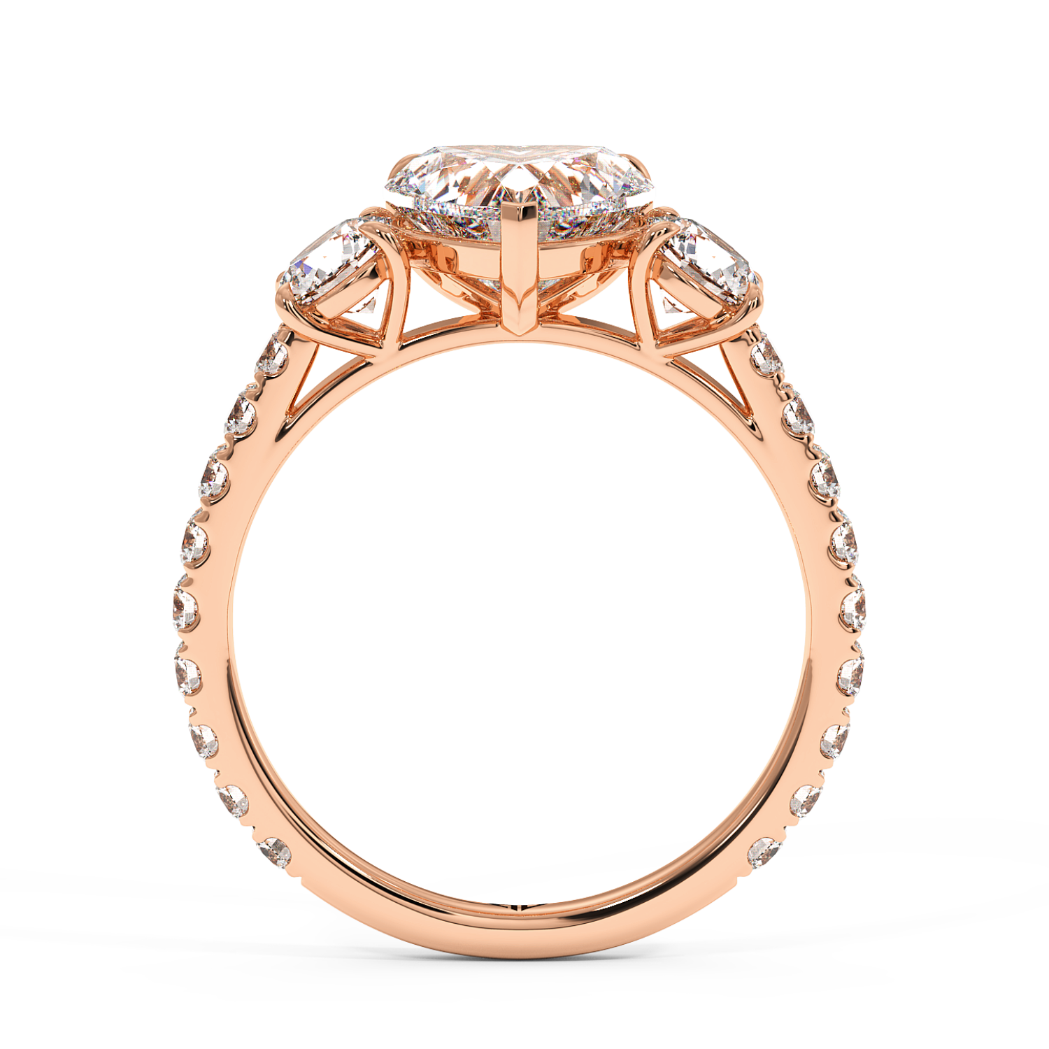 18K Rose Gold Blossom Engagement Ring