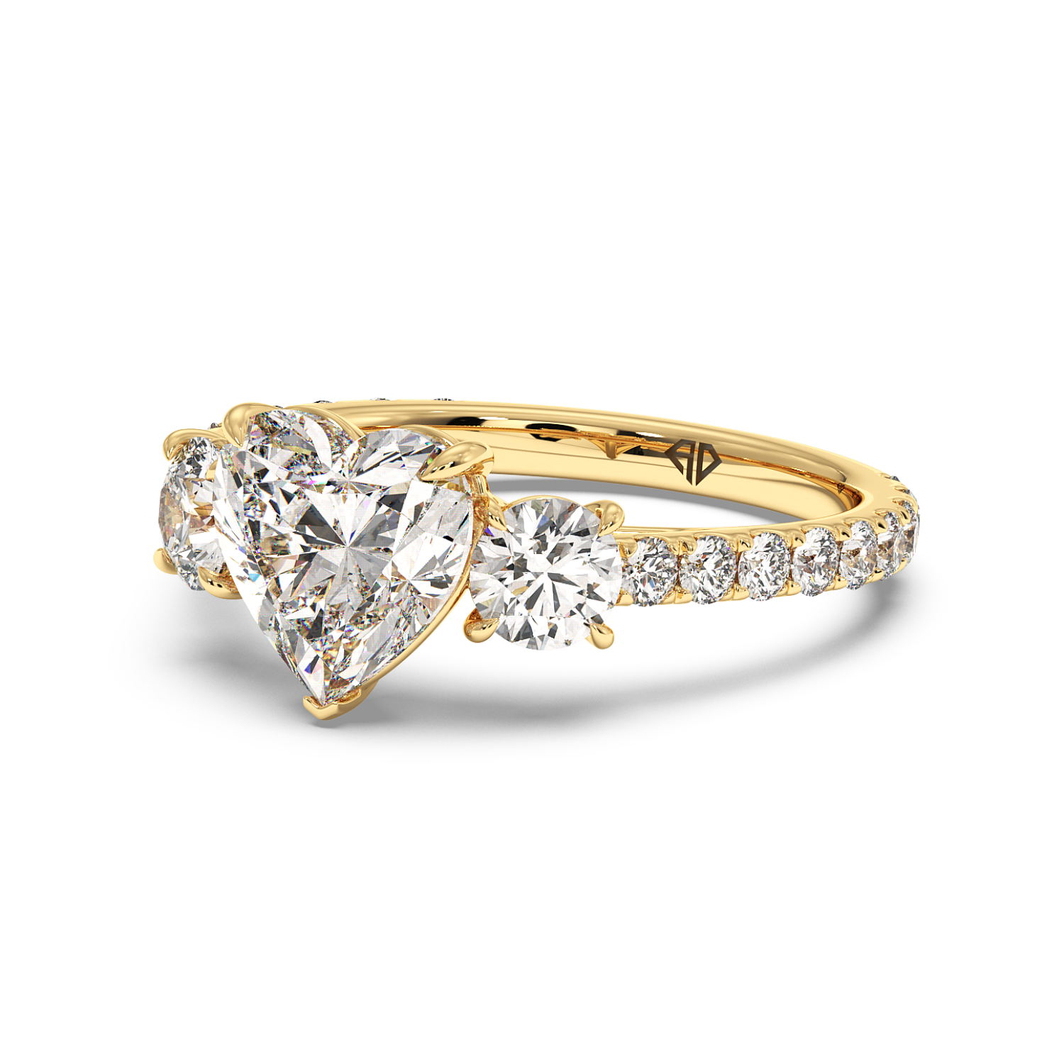 18K Yellow Gold Blossom Engagement Ring