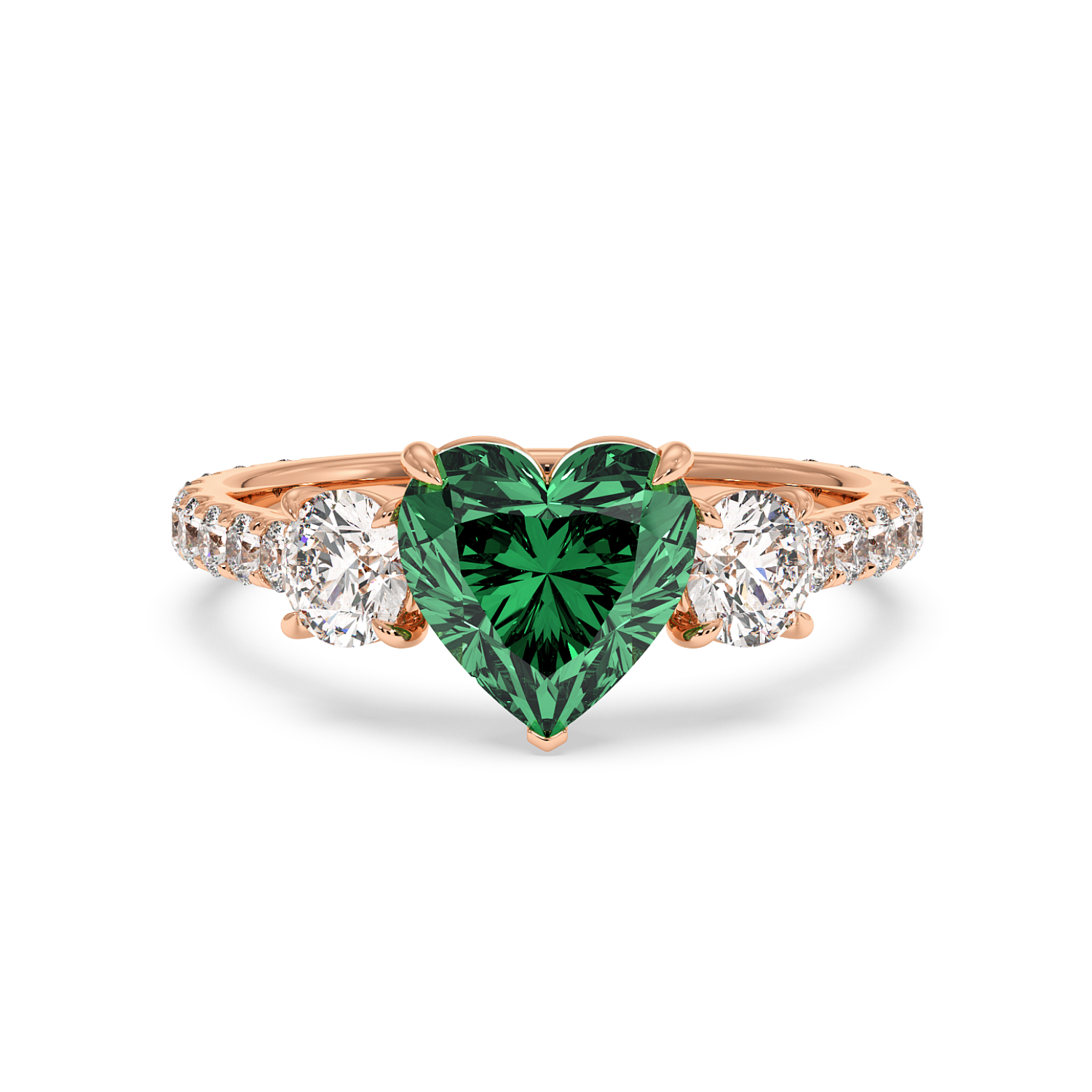 18K Rose Gold Blossom Engagement Ring