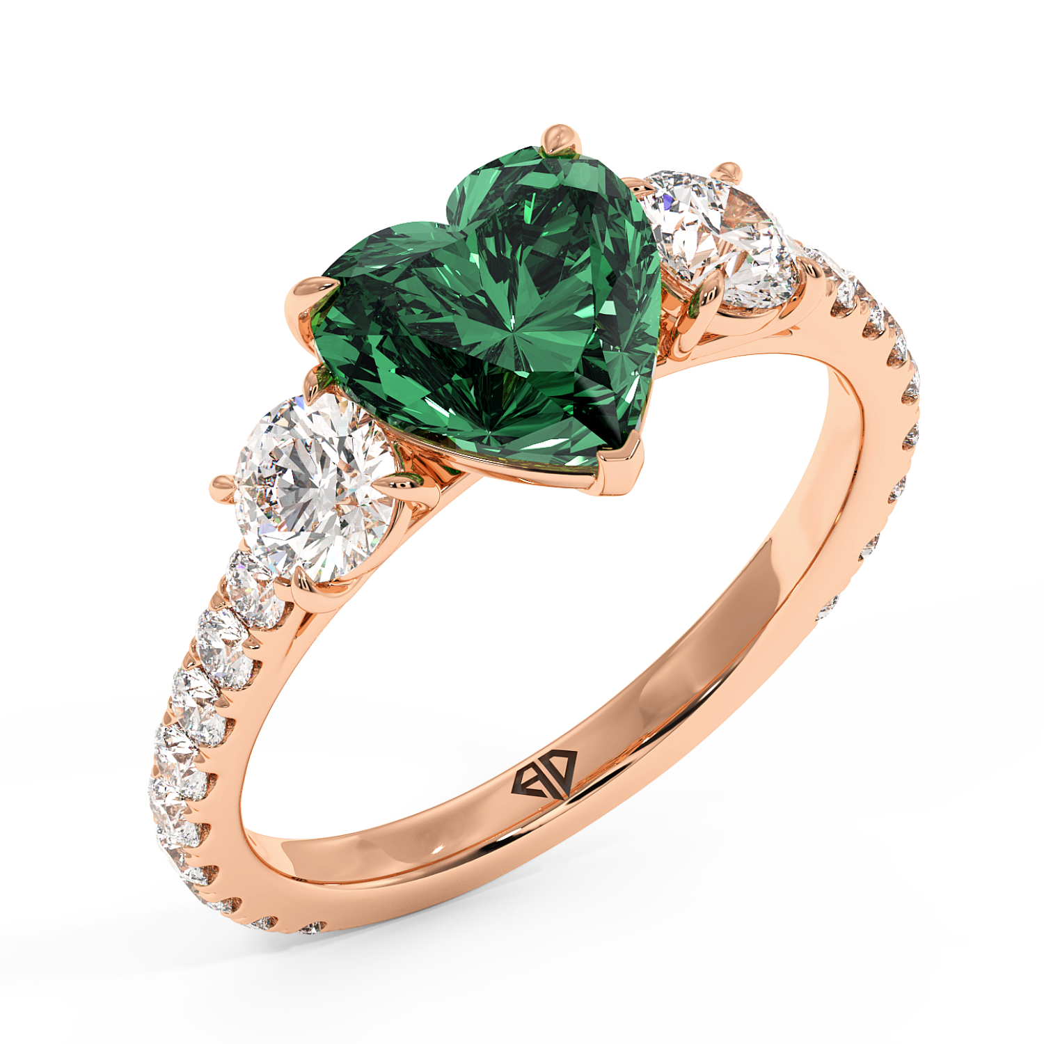 18K Rose Gold Blossom Engagement Ring