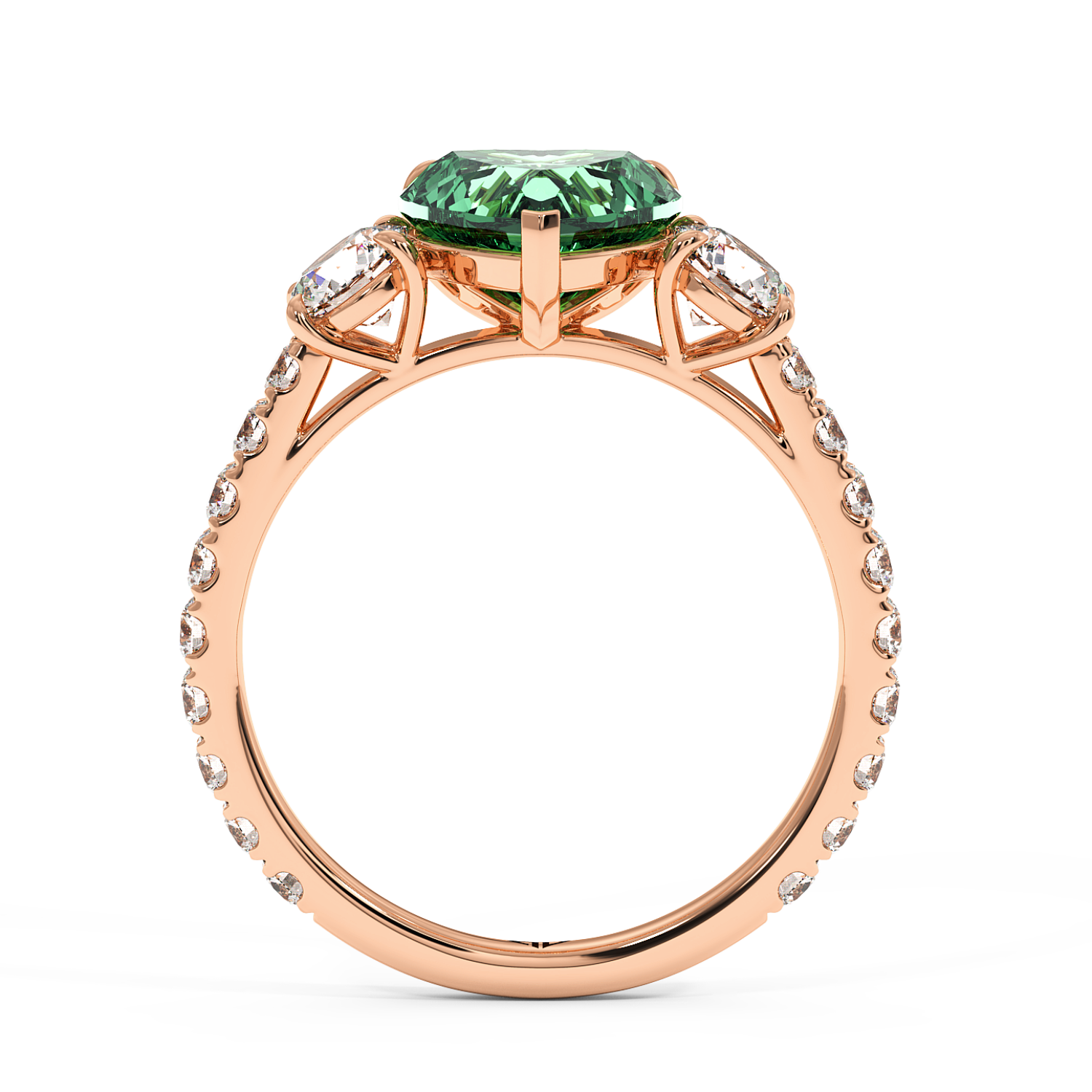 18K Rose Gold Blossom Engagement Ring