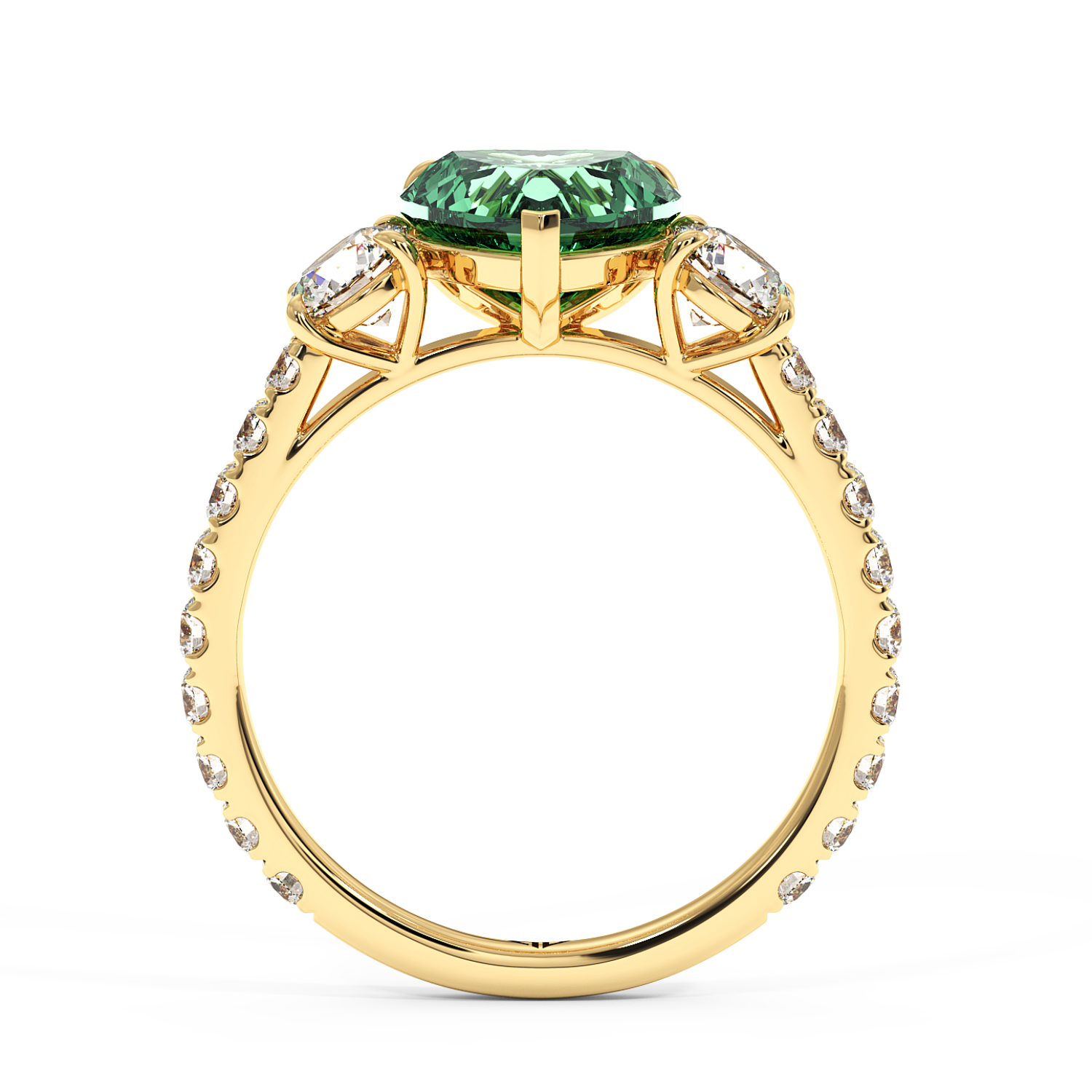 18K Yellow Gold Blossom Engagement Ring