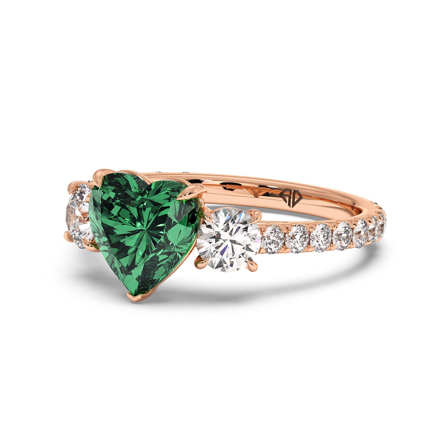 18K Rose Gold Blossom Engagement Ring