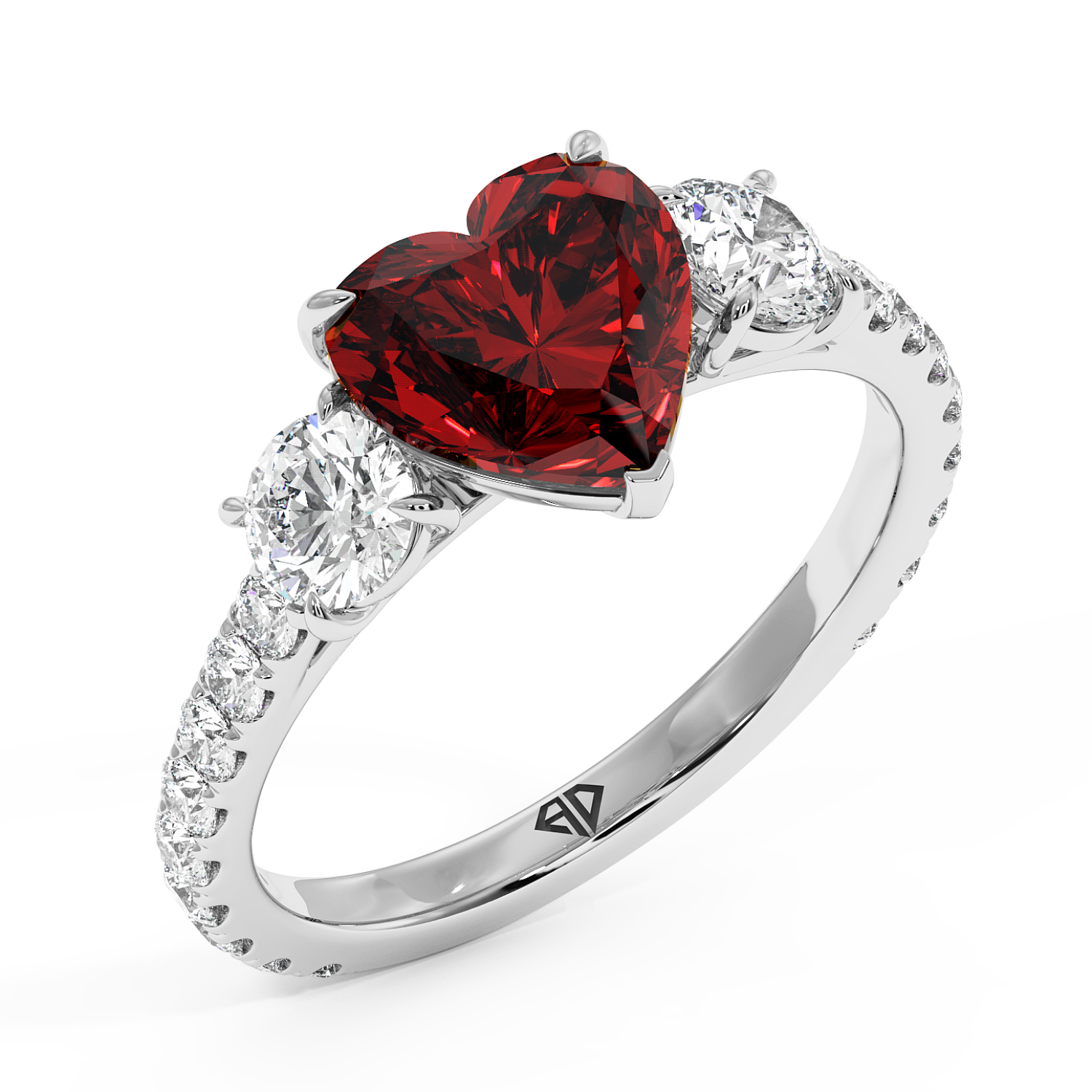 Platinum Blossom Engagement Ring