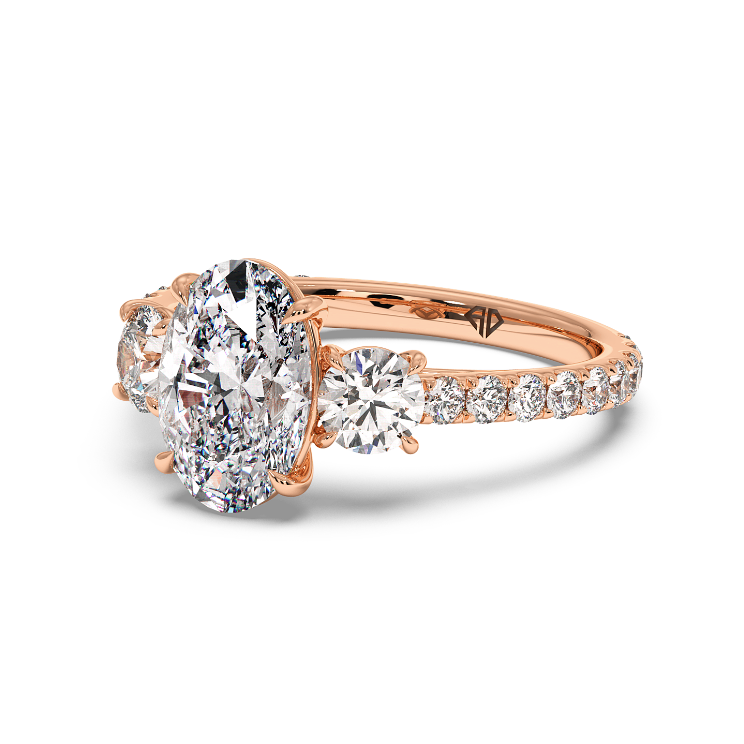 18K Rose Gold Blossom Engagement Ring