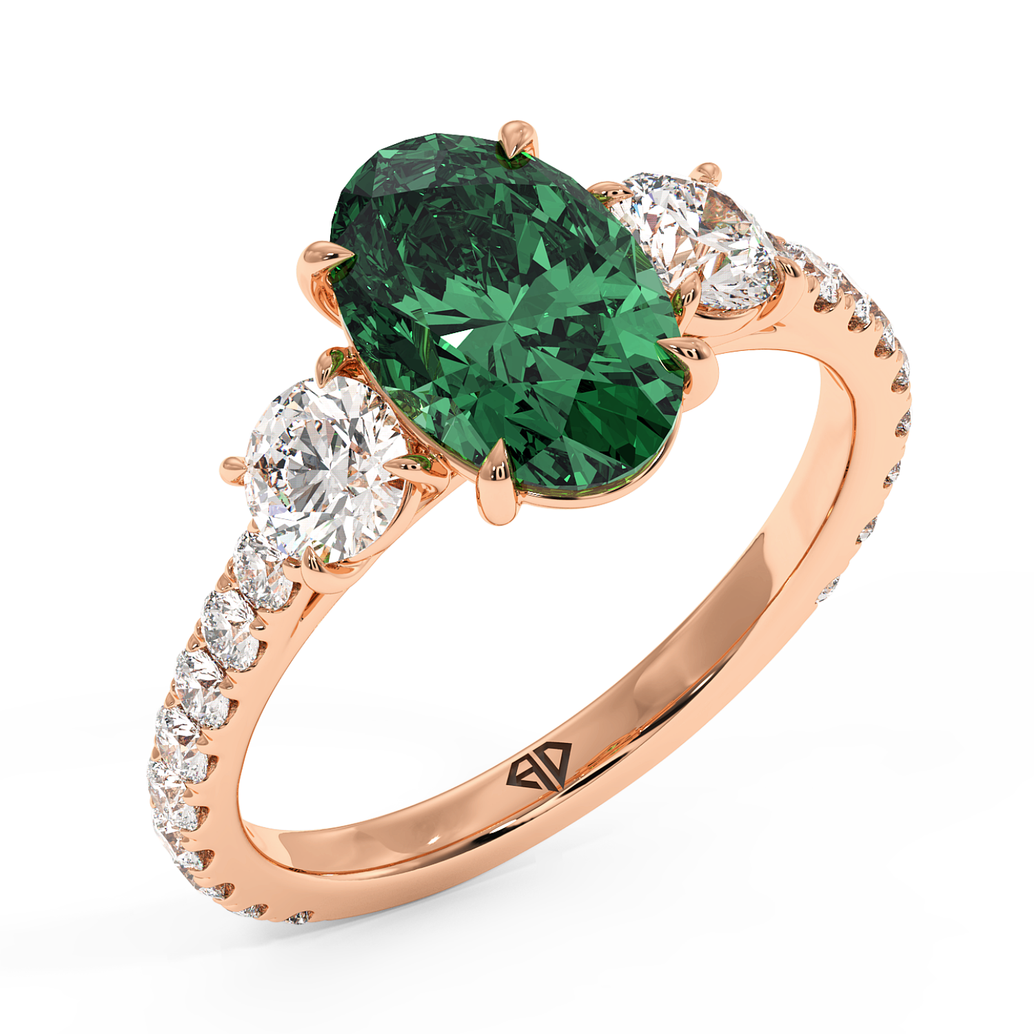 18K Rose Gold Blossom Engagement Ring