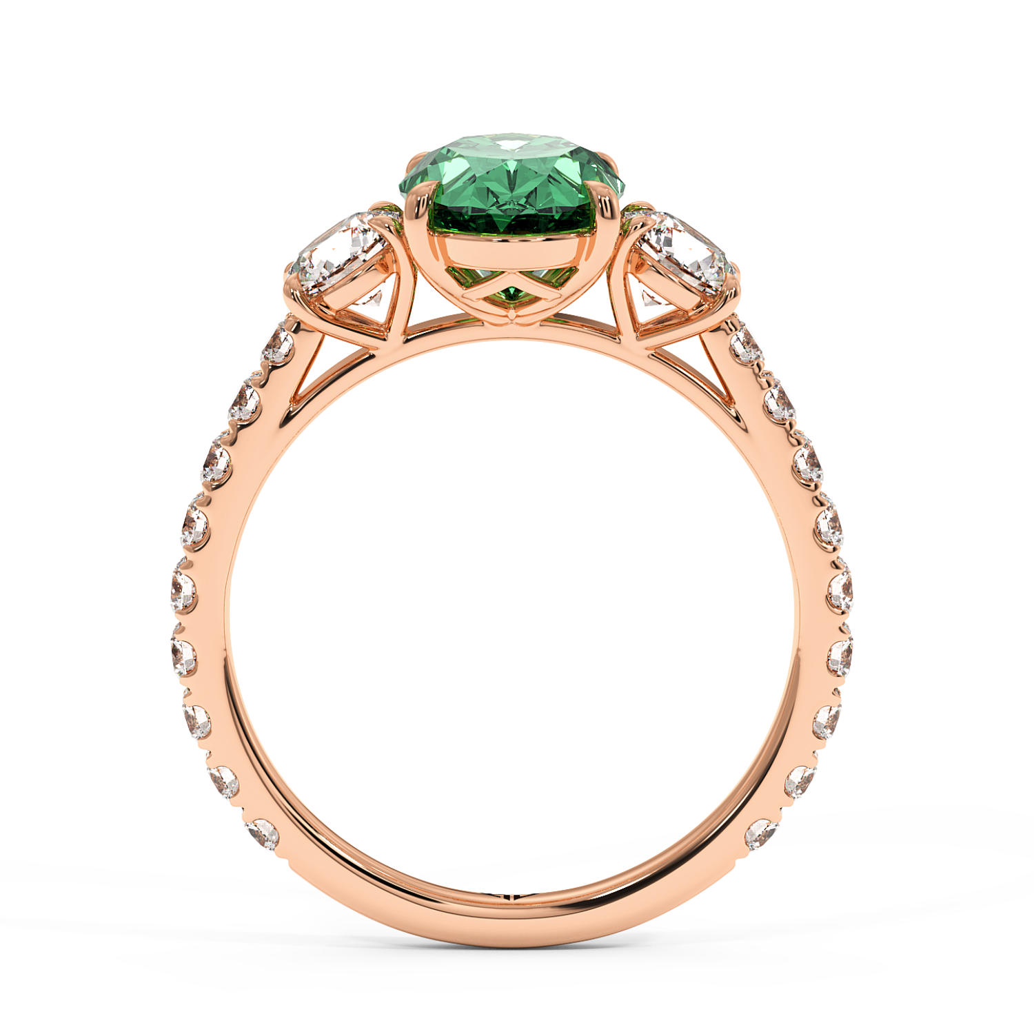 18K Rose Gold Blossom Engagement Ring