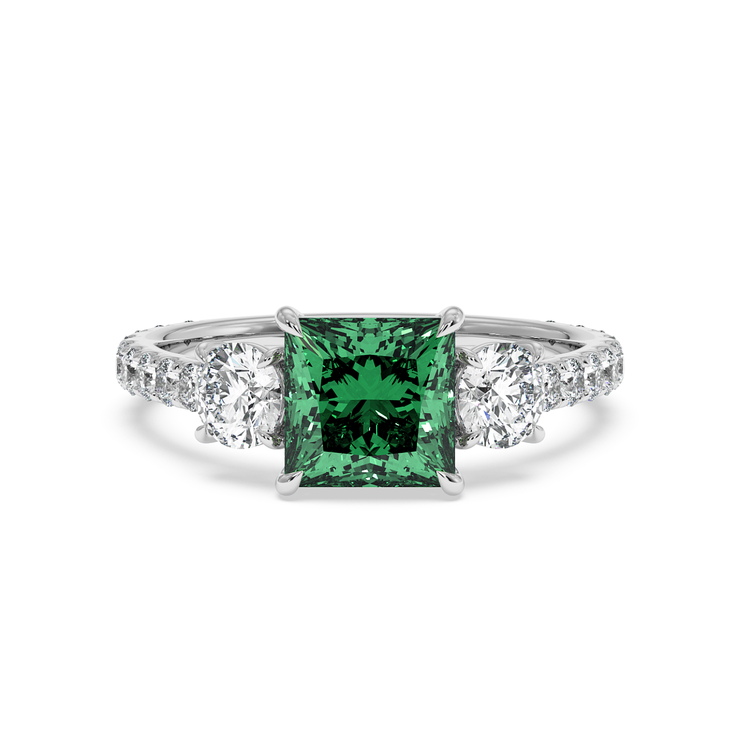 Platinum Blossom Engagement Ring