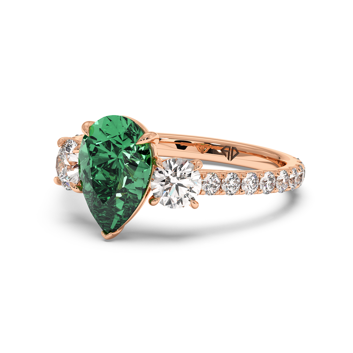 18K Rose Gold Blossom Engagement Ring