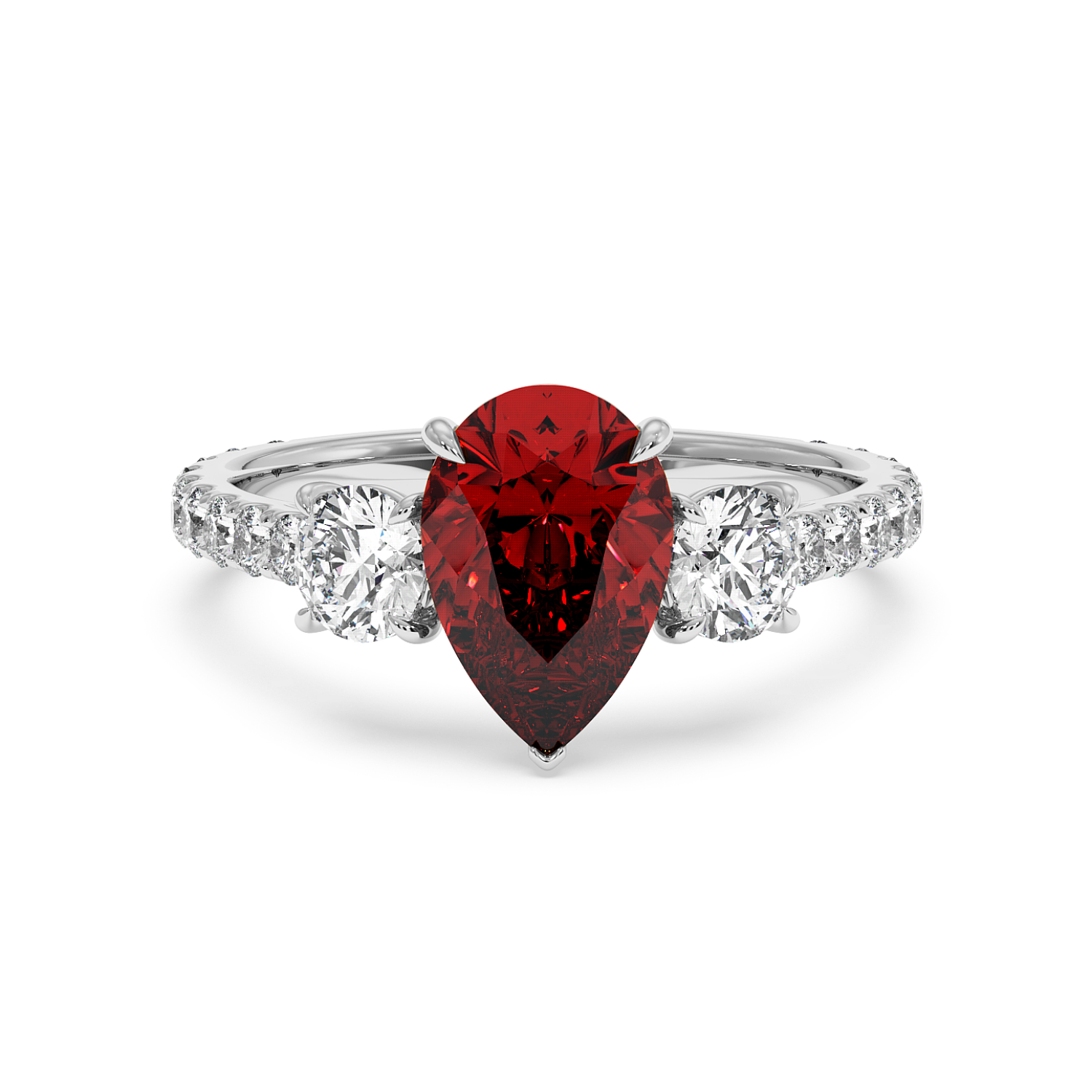 Platinum Blossom Engagement Ring