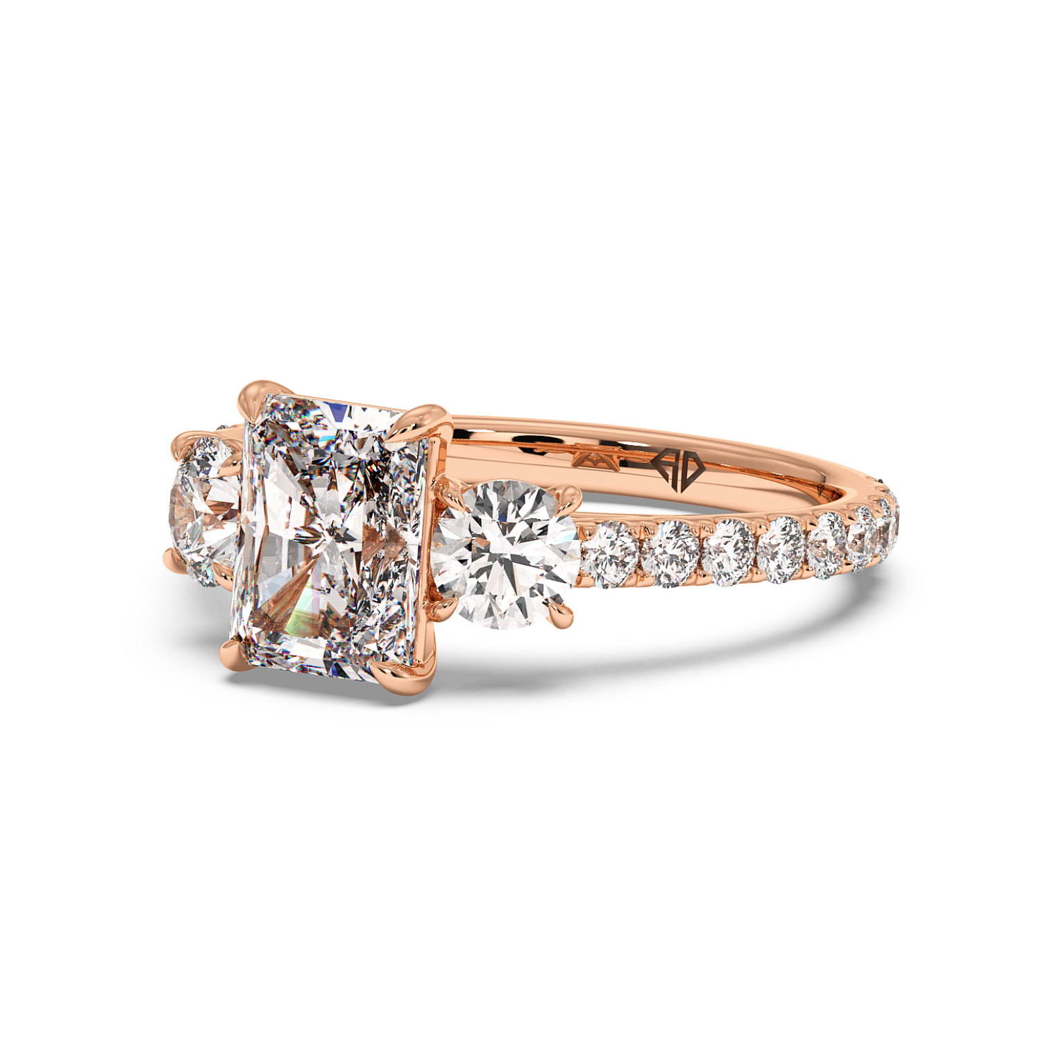 18K Rose Gold Blossom Engagement Ring