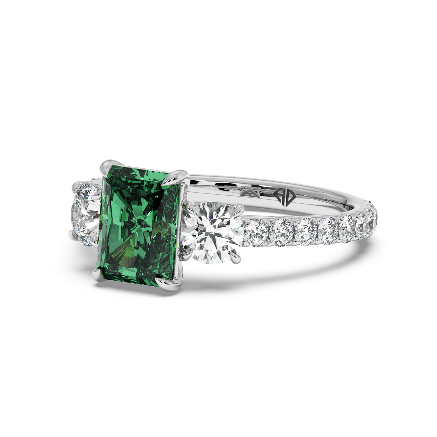 18K White Gold Blossom Engagement Ring