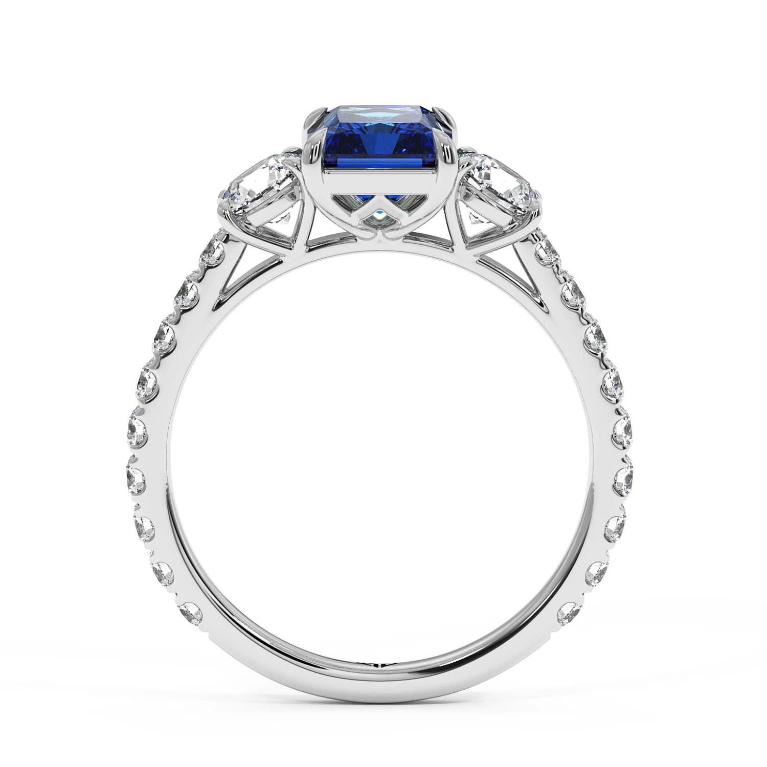 18K White Gold Blossom Engagement Ring