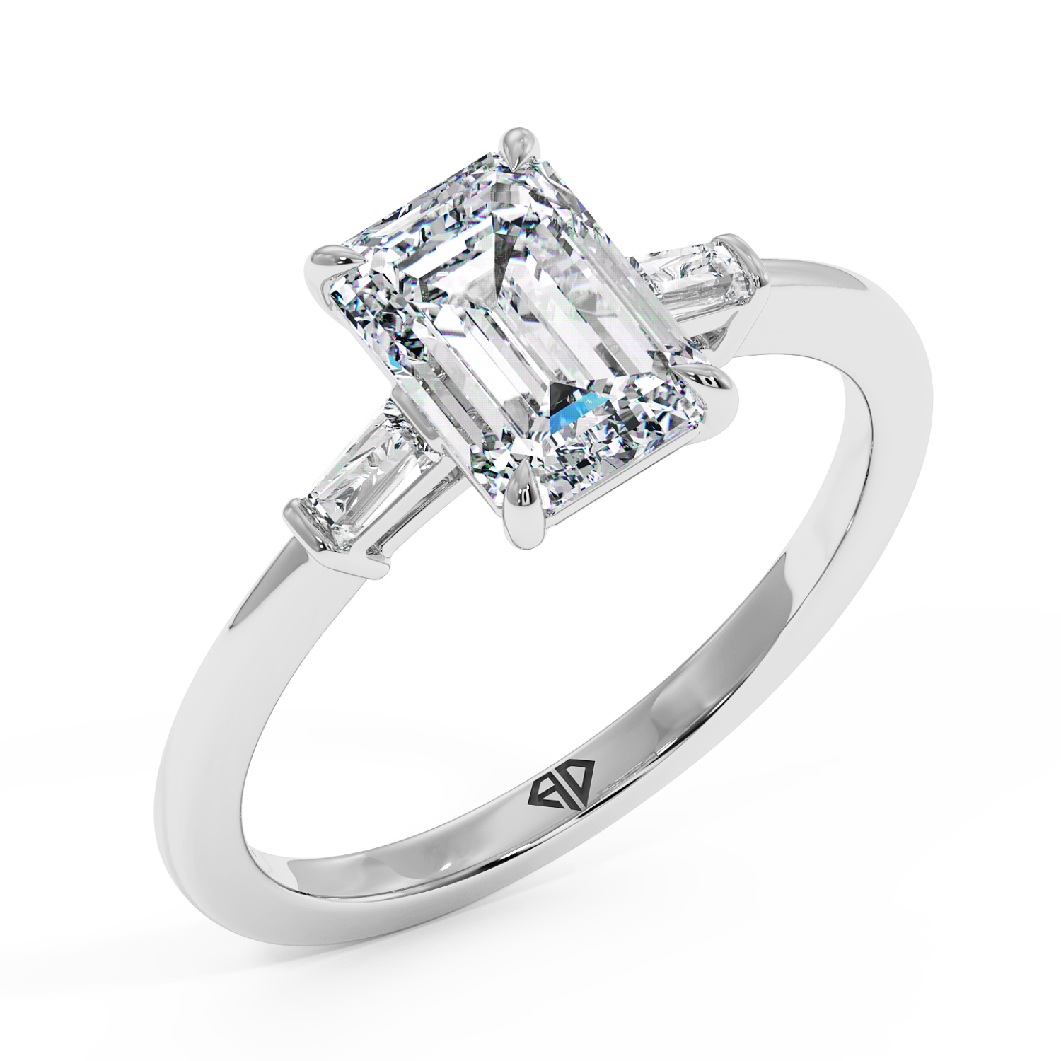 18K White Gold Quinn Engagement Ring