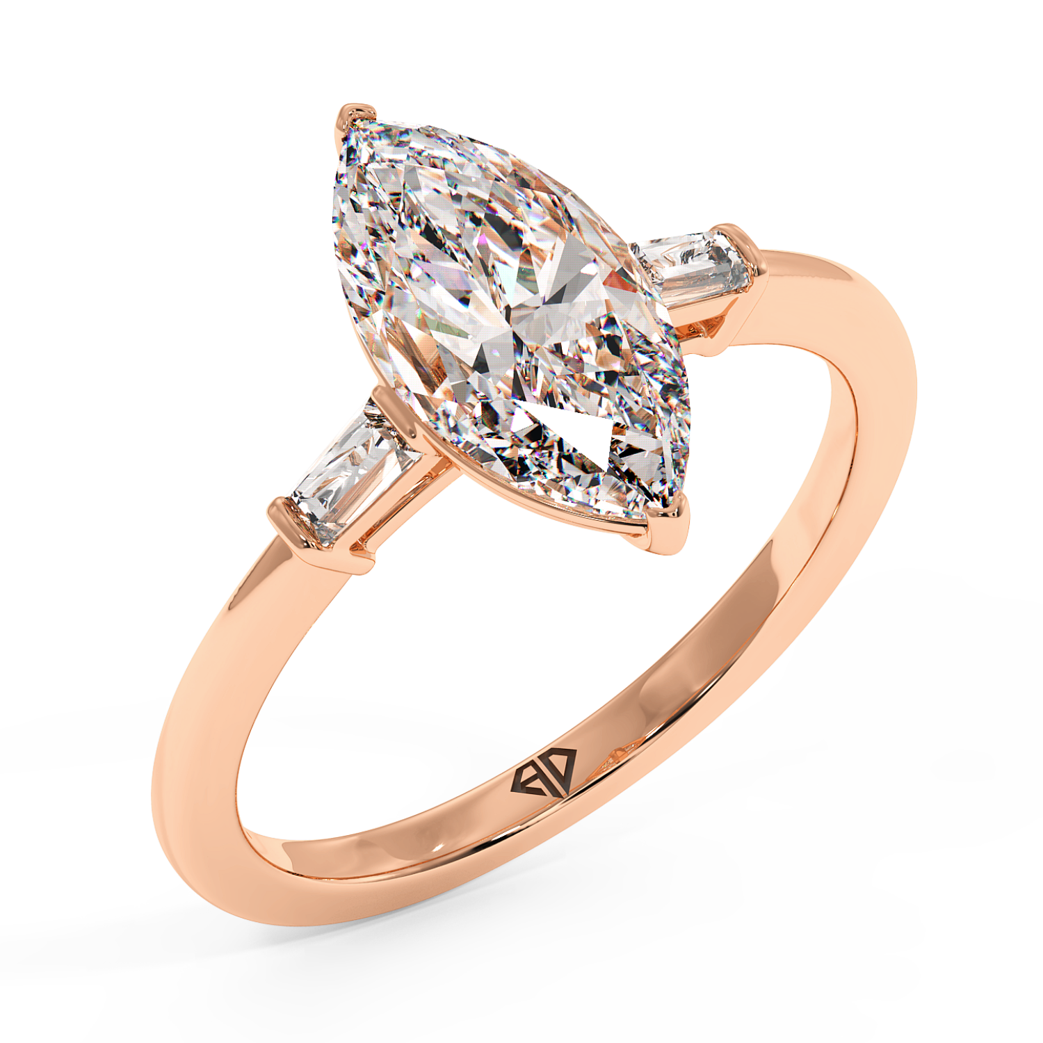18K Rose Gold Quinn Engagement Ring