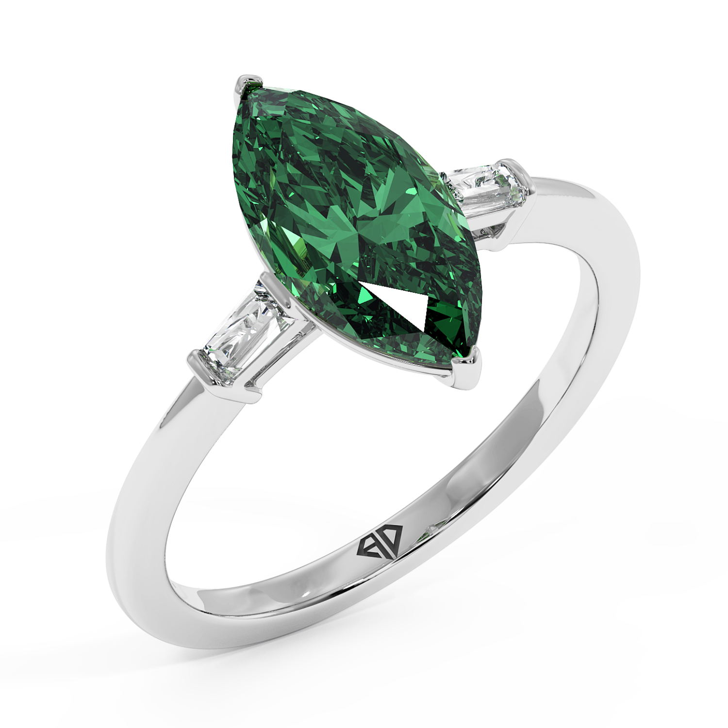 18K White Gold Quinn Engagement Ring