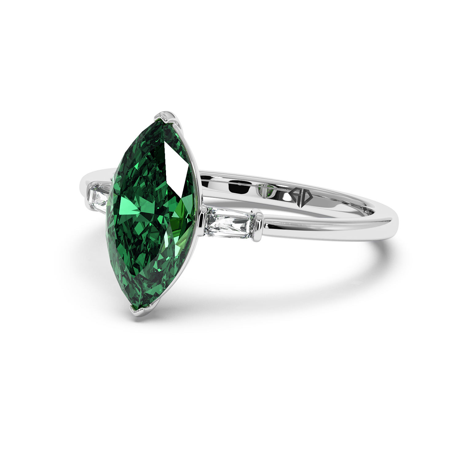 18K White Gold Quinn Engagement Ring