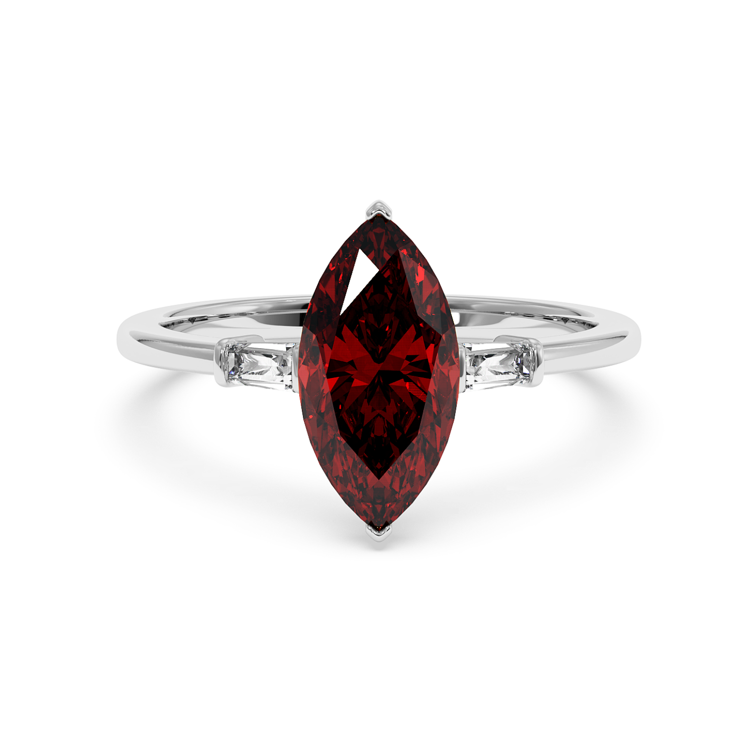 18K White Gold Quinn Engagement Ring