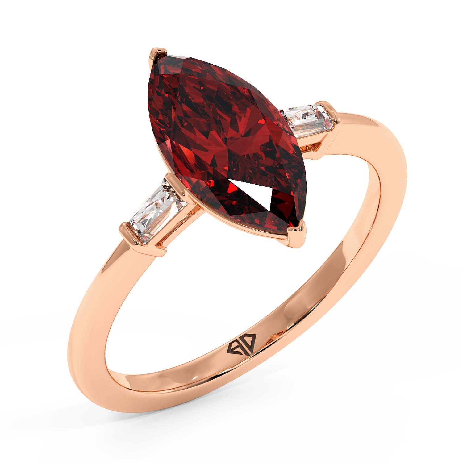 18K Rose Gold Quinn Engagement Ring