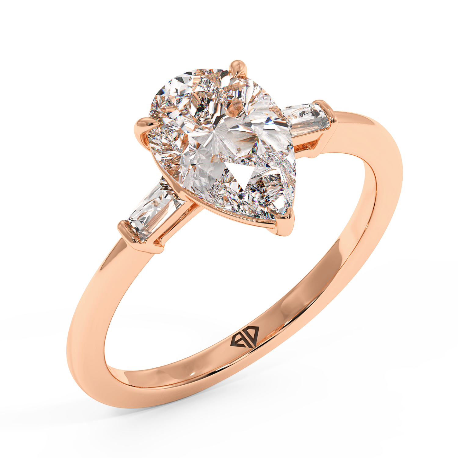 18K Rose Gold Quinn Engagement Ring