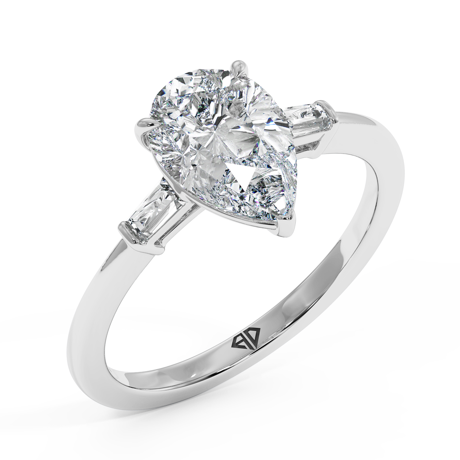 18K White Gold Quinn Engagement Ring