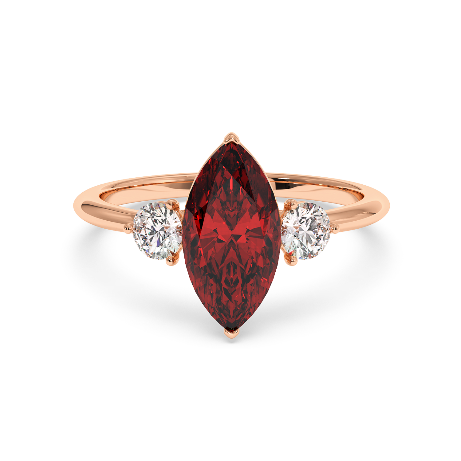 18K Rose Gold Aida Engagement Ring