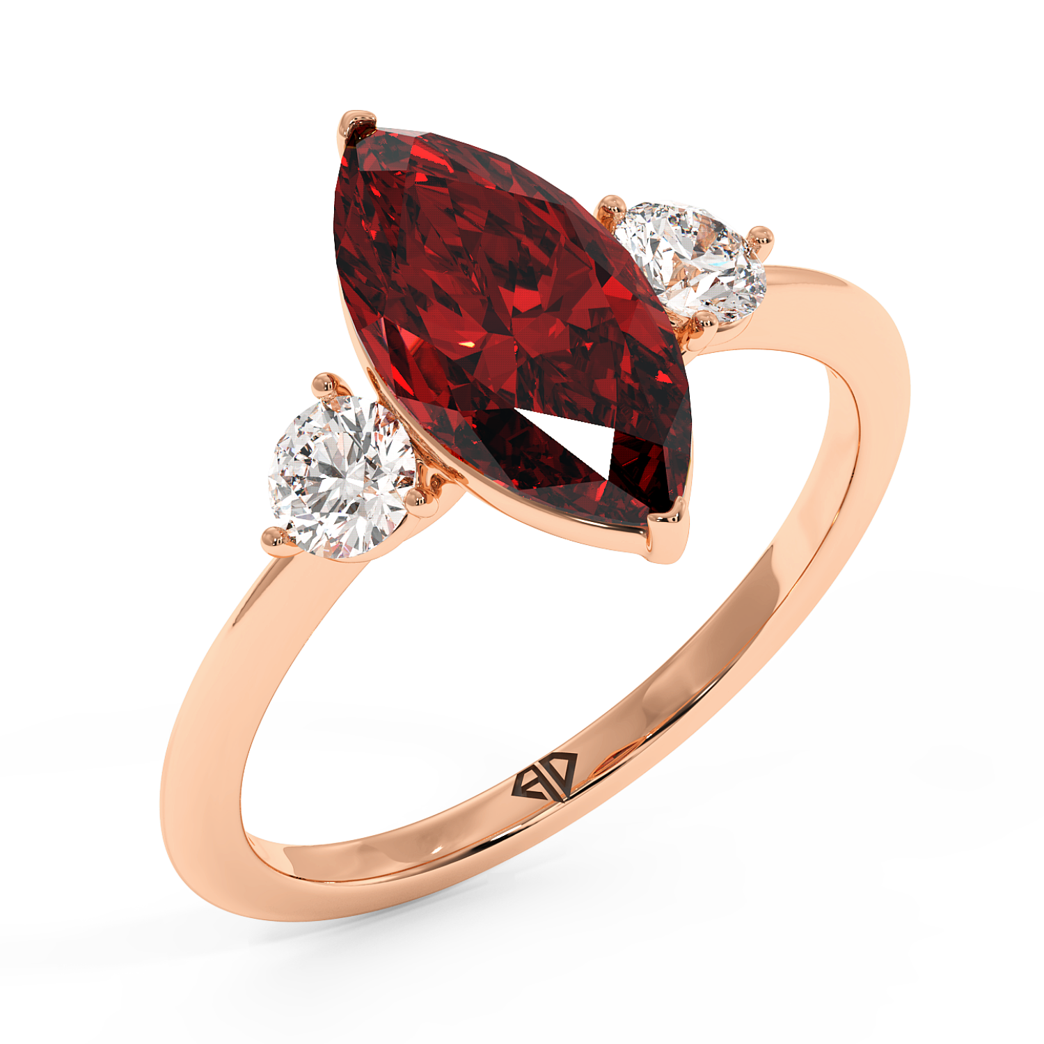 18K Rose Gold Aida Engagement Ring