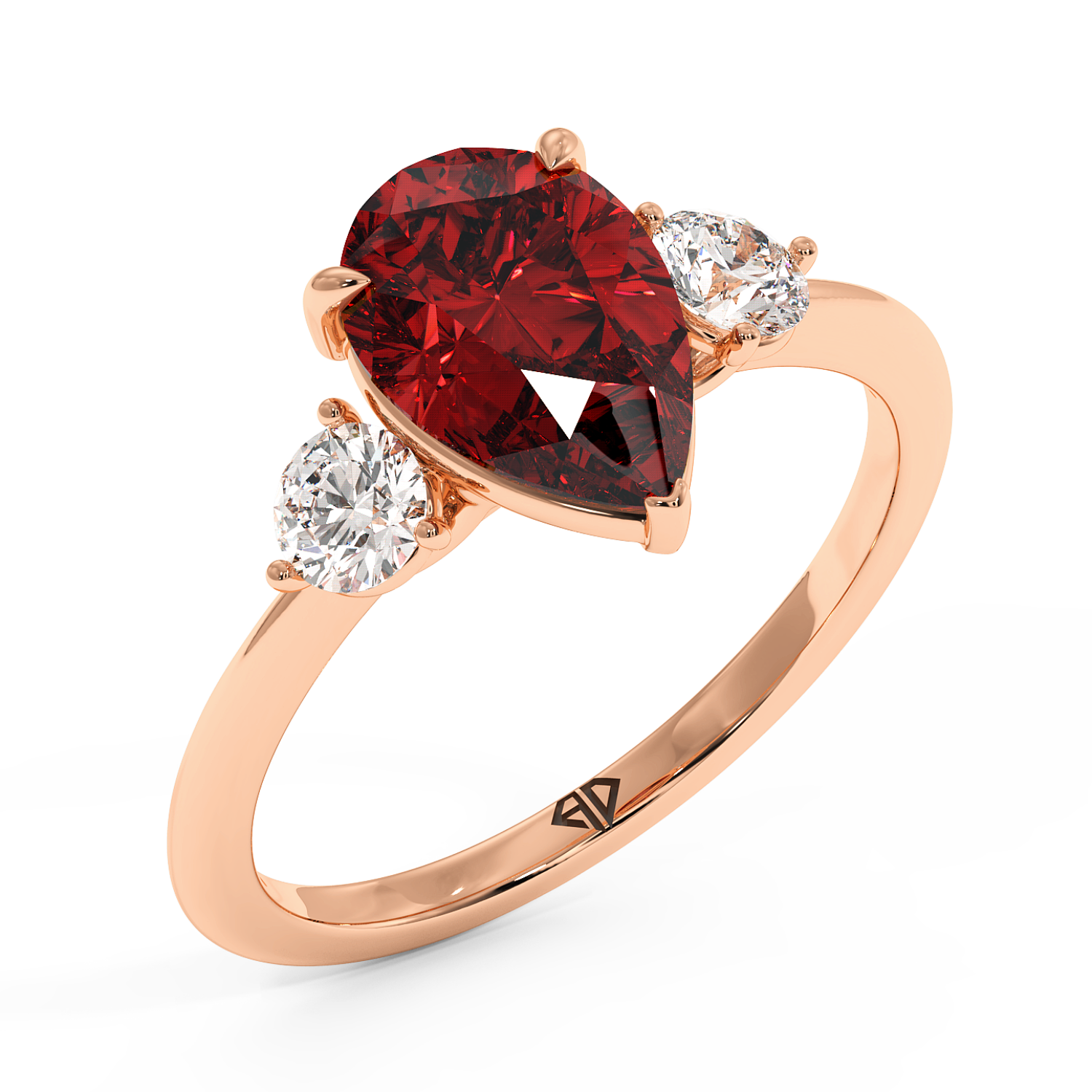 18K Rose Gold Aida Engagement Ring