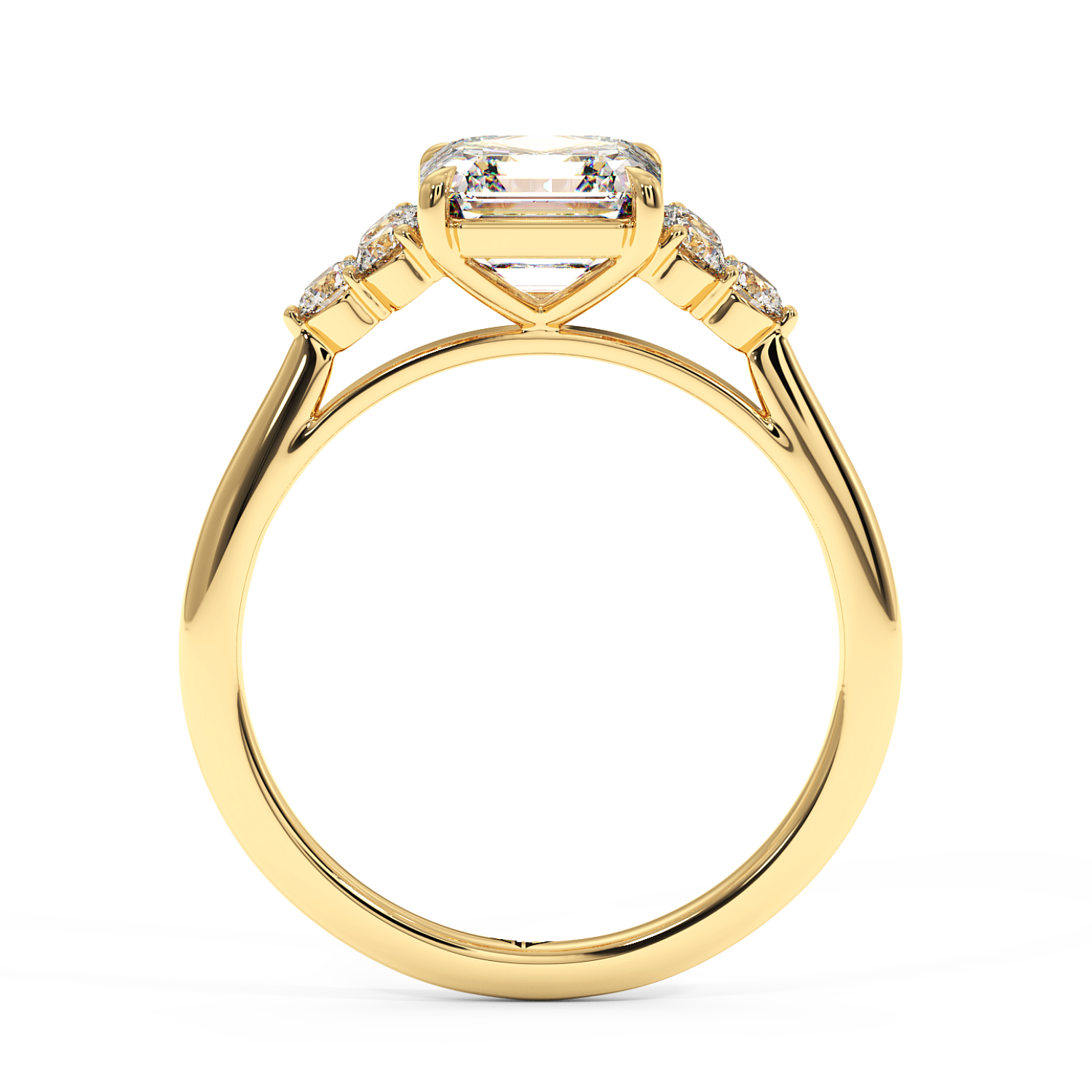 18K Yellow Gold Sasha Trilogy Engagement Ring