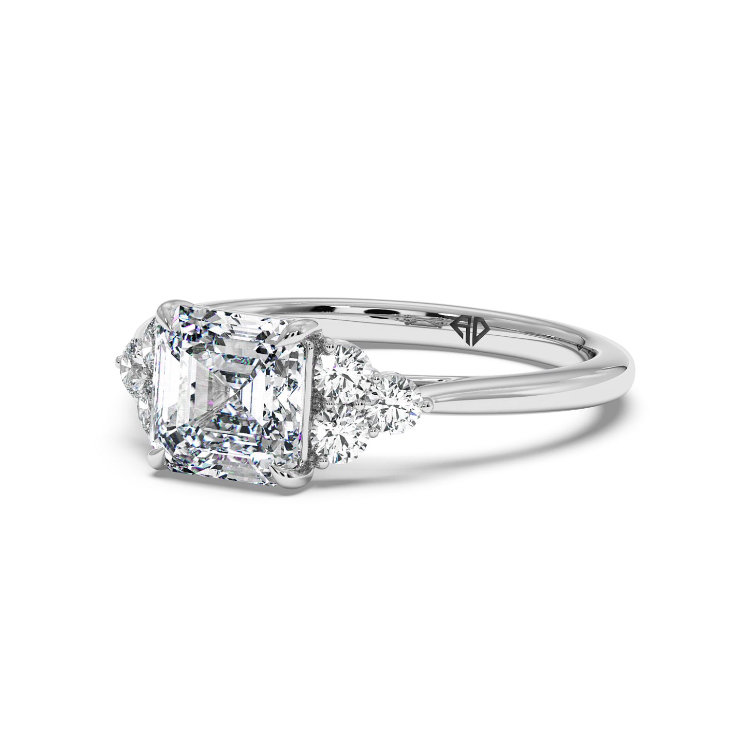 Platinum Sasha Trilogy Engagement Ring