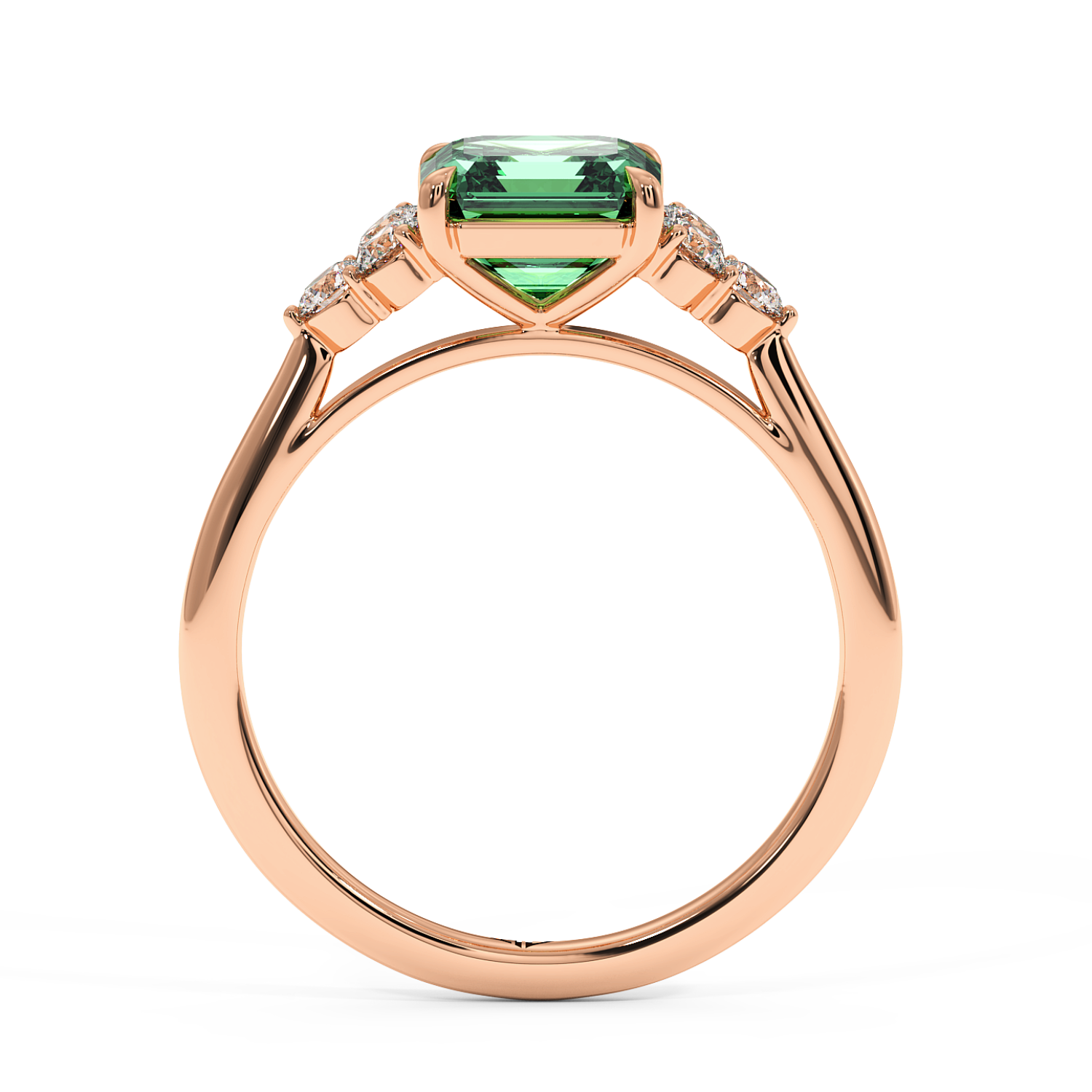 18K Rose Gold Sasha Trilogy Engagement Ring