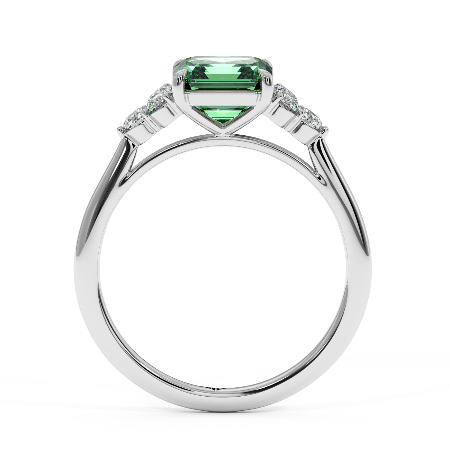 18K White Gold Sasha Trilogy Engagement Ring