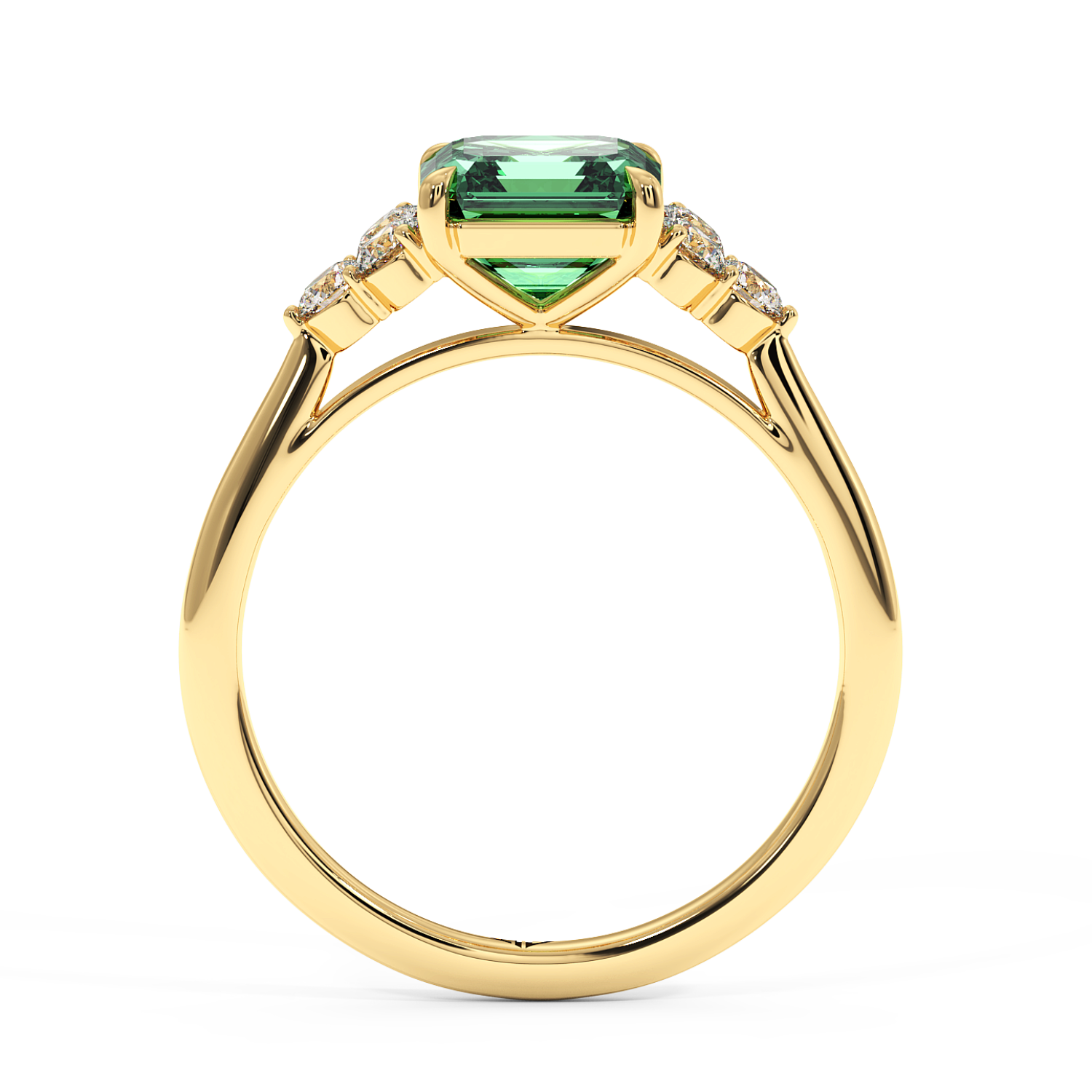18K Yellow Gold Sasha Trilogy Engagement Ring