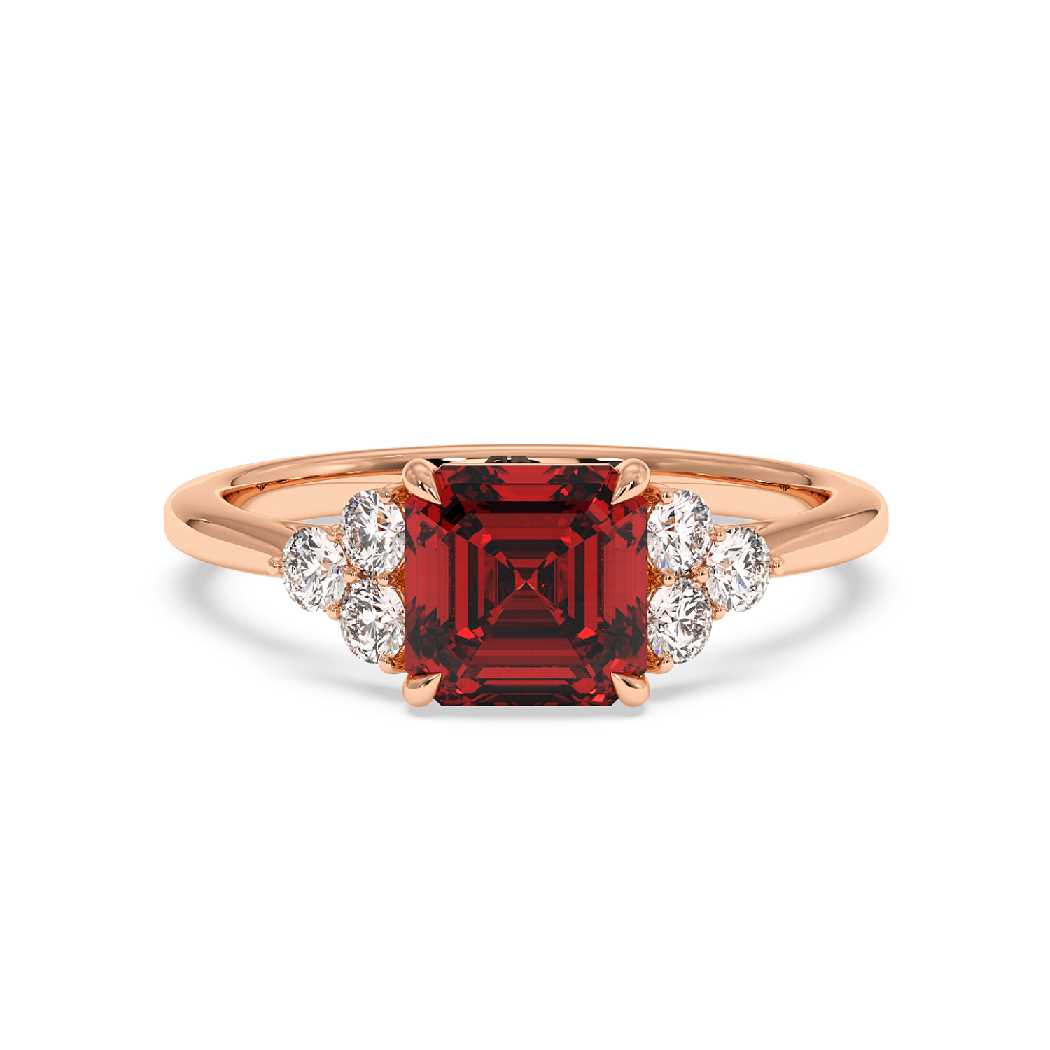 18K Rose Gold Sasha Trilogy Engagement Ring