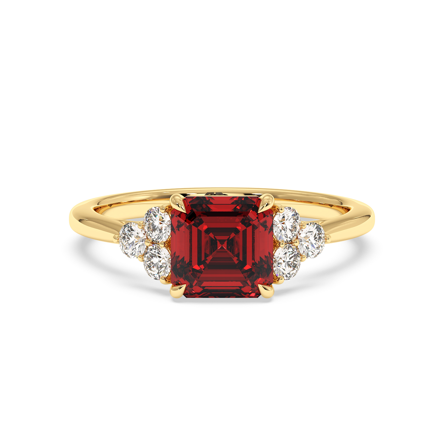 18K Yellow Gold Sasha Trilogy Engagement Ring