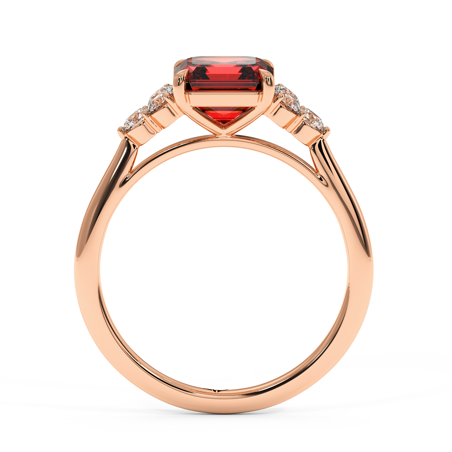 18K Rose Gold Sasha Trilogy Engagement Ring