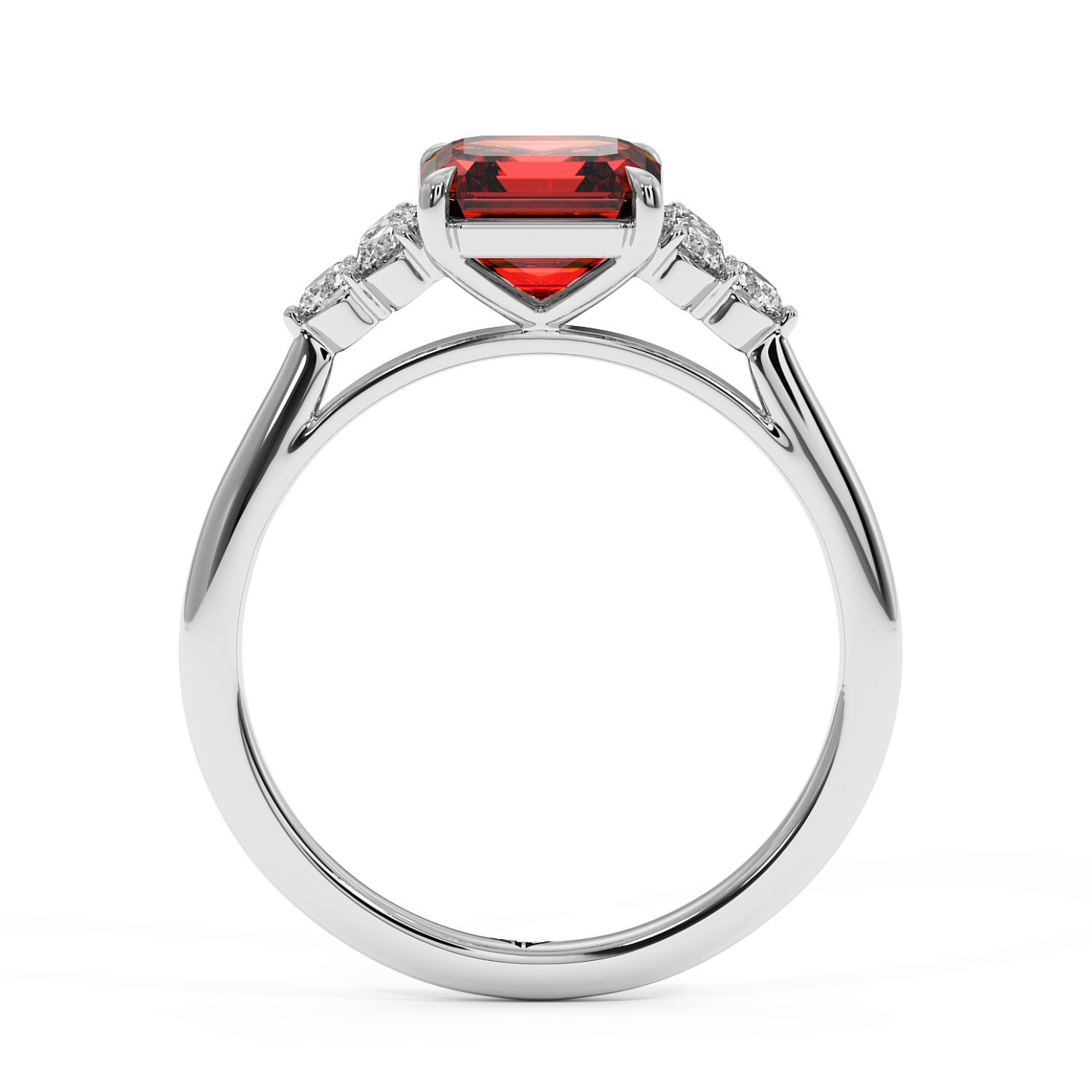 18K White Gold Sasha Trilogy Engagement Ring