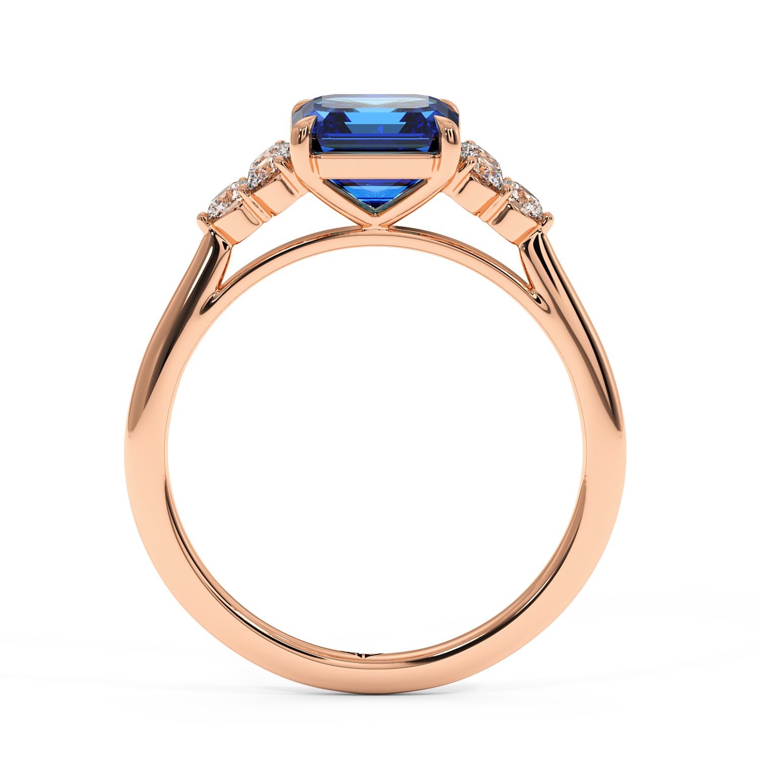 18K Rose Gold Sasha Trilogy Engagement Ring