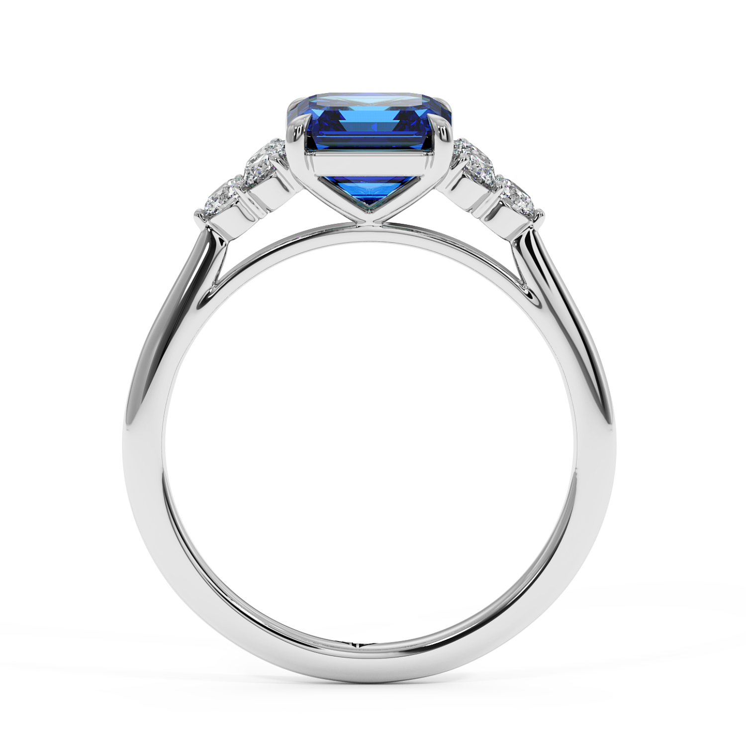 18K White Gold Sasha Trilogy Engagement Ring