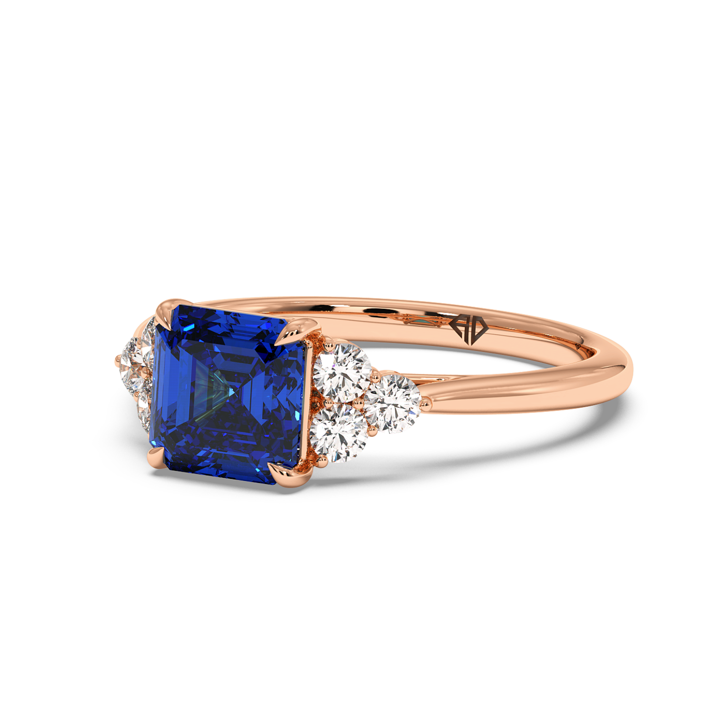 18K Rose Gold Sasha Trilogy Engagement Ring