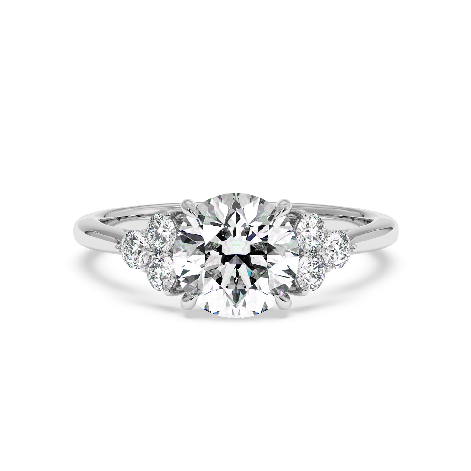 18K White Gold Sasha Trilogy Engagement Ring