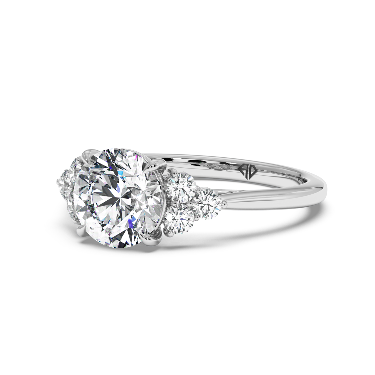 18K White Gold Sasha Trilogy Engagement Ring