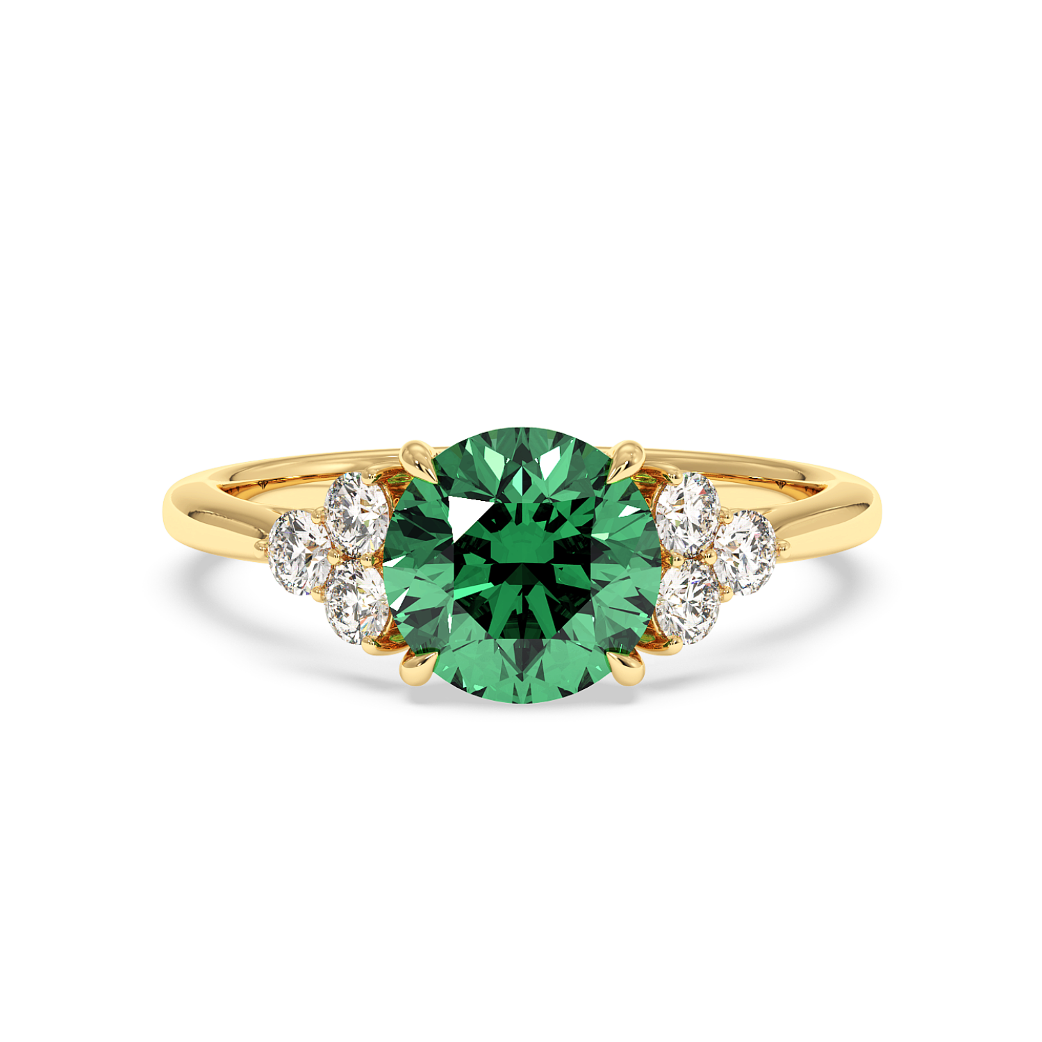 18K Yellow Gold Sasha Trilogy Engagement Ring